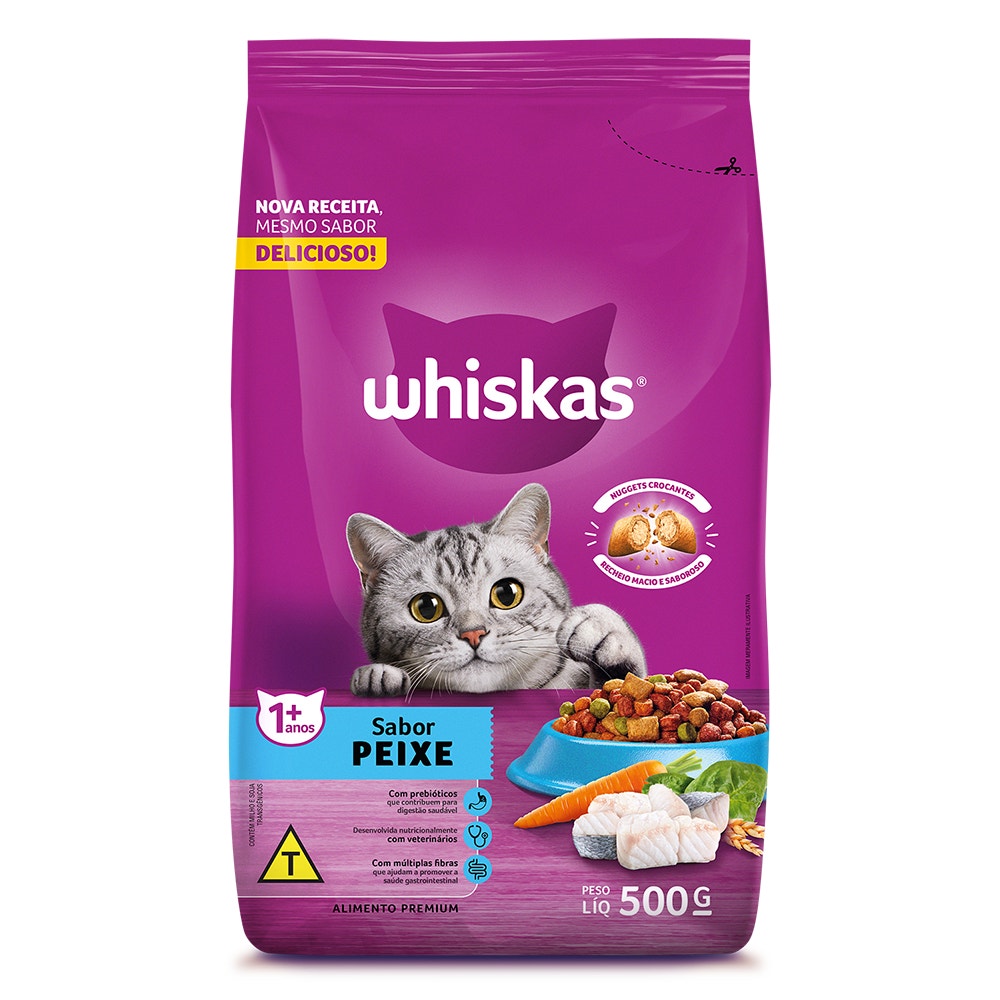 Ração Seca para Gatos Adultos WHISKAS® Peixe - 1