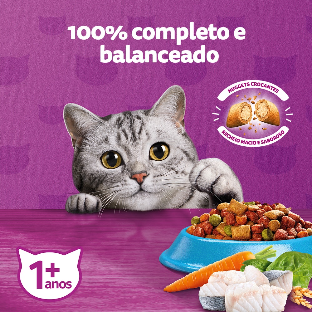 Ração Seca para Gatos Adultos WHISKAS® Peixe - 3