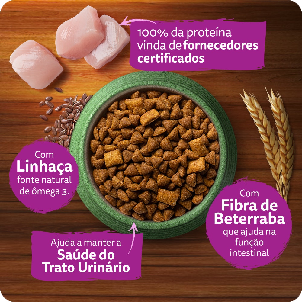 Ração Seca para Gatos Adultos WHISKAS® Melhor Por Natureza Frango - 4