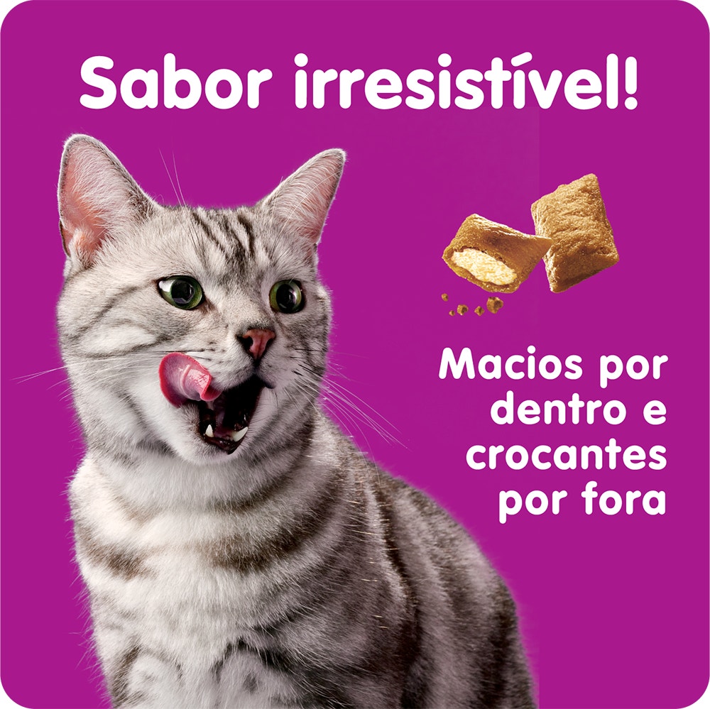 Petiscos para Gatos Adultos WHISKAS® anti Bola de Pelo - 4
