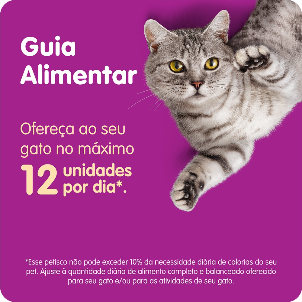Petiscos para Gatos Adultos WHISKAS® anti Bola de Pelo - 6