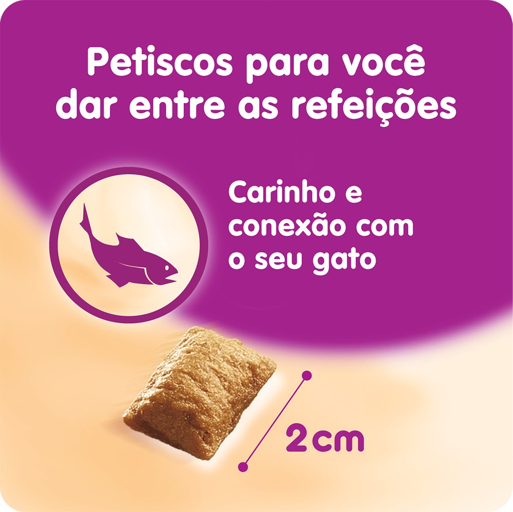 Petiscos para Gatos Adultos WHISKAS® Salmão - 3
