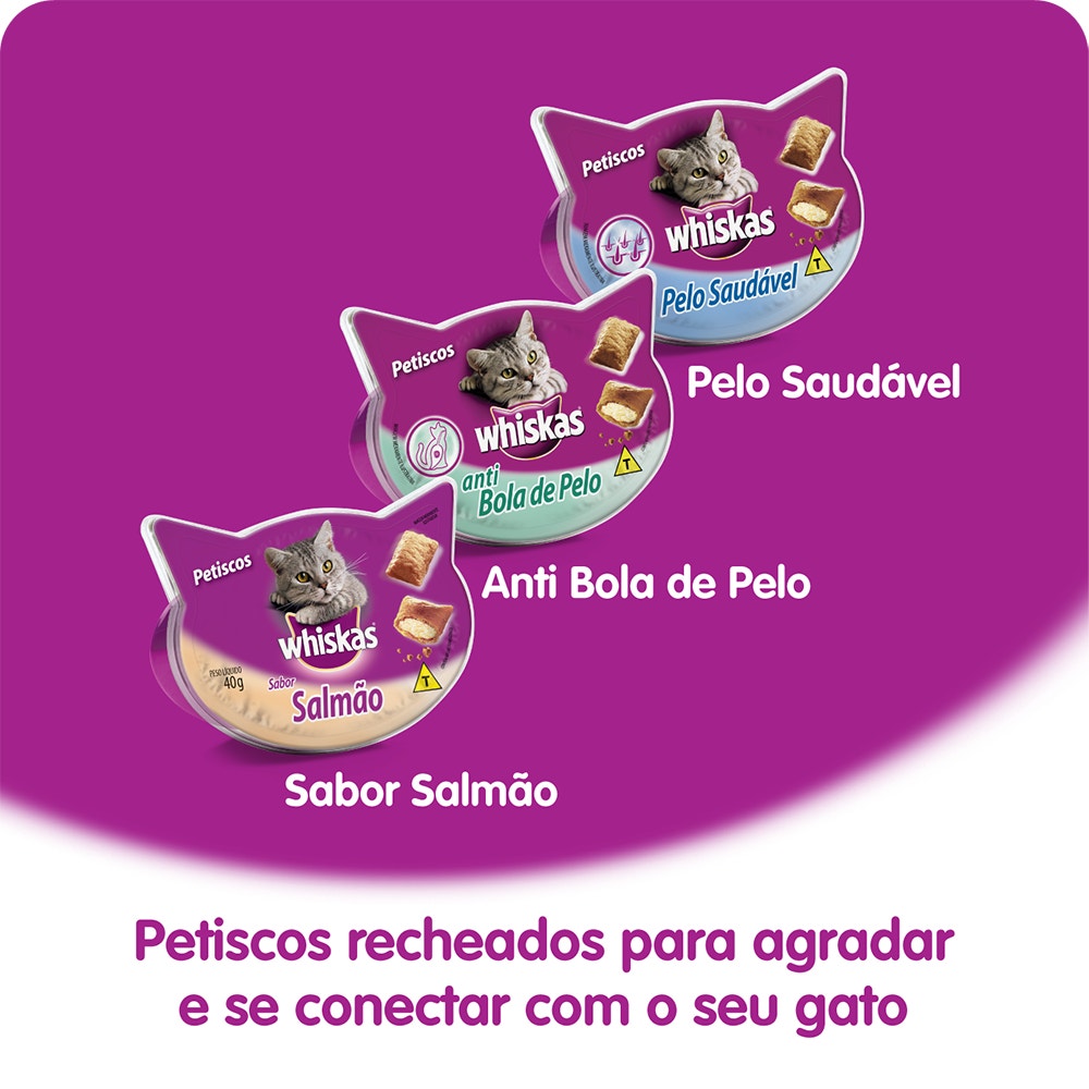 Petiscos para Gatos Adultos WHISKAS® Salmão - 5