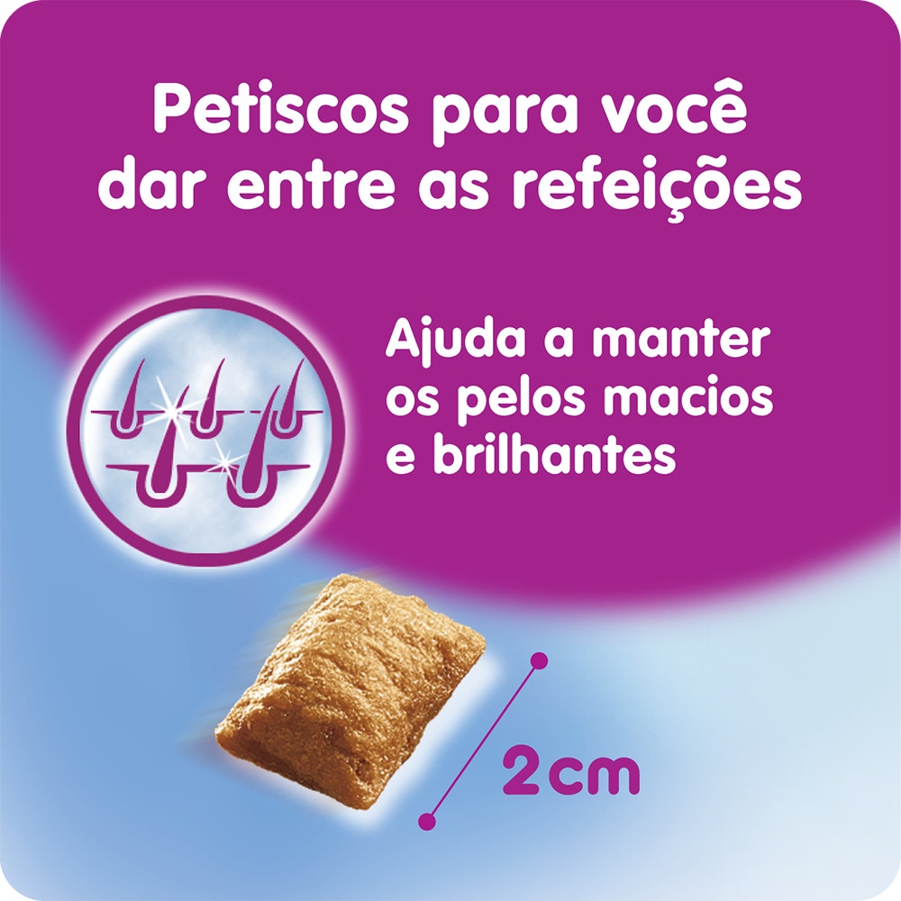 Petiscos para Gatos Adultos WHISKAS® Pelo Saudável - 3
