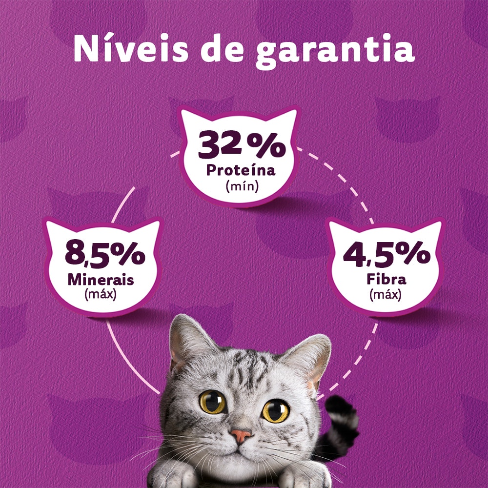 Ração Seca para Gatos Adultos Castrados WHISKAS® Carne - 5