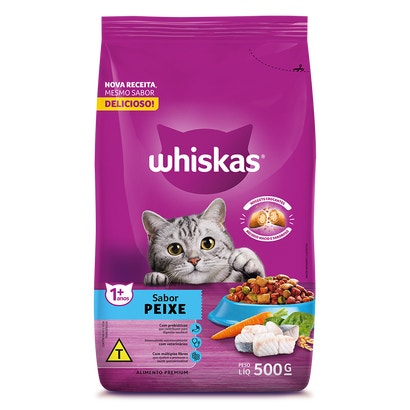 Ração Seca para Gatos Adultos WHISKAS® Peixe 
