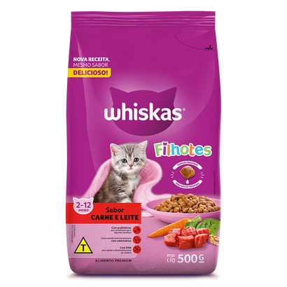 Ração Seca para Gatos Filhotes WHISKAS® Carne 