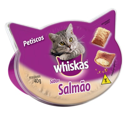 Petiscos para Gatos Adultos WHISKAS® Salmão 